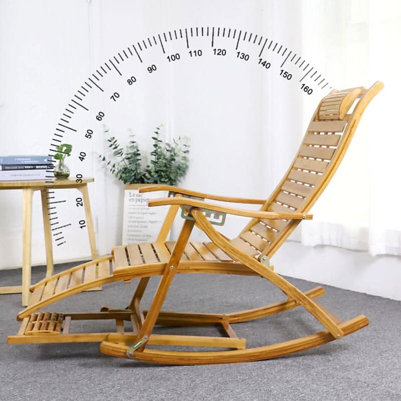 Bamboo Rocking Chair Foldable Recliner