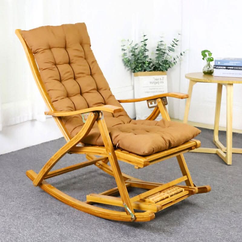 Bamboo Rocking Chair Foldable Recliner