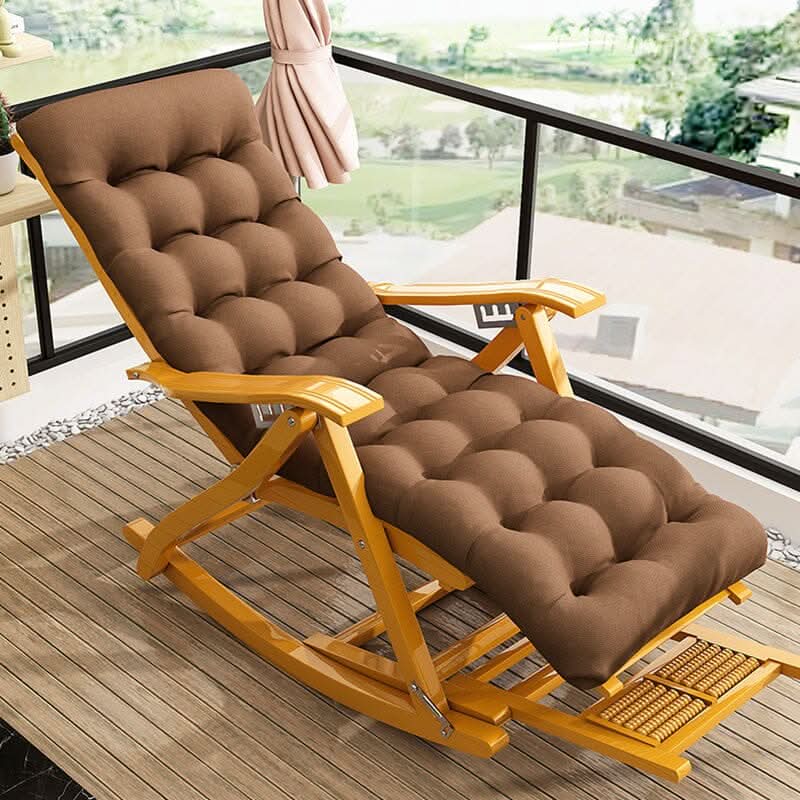 Bamboo Rocking Chair Foldable Recliner