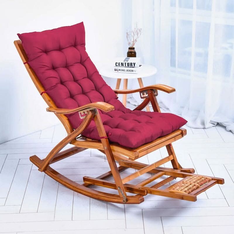 Bamboo Rocking Chair Foldable Recliner
