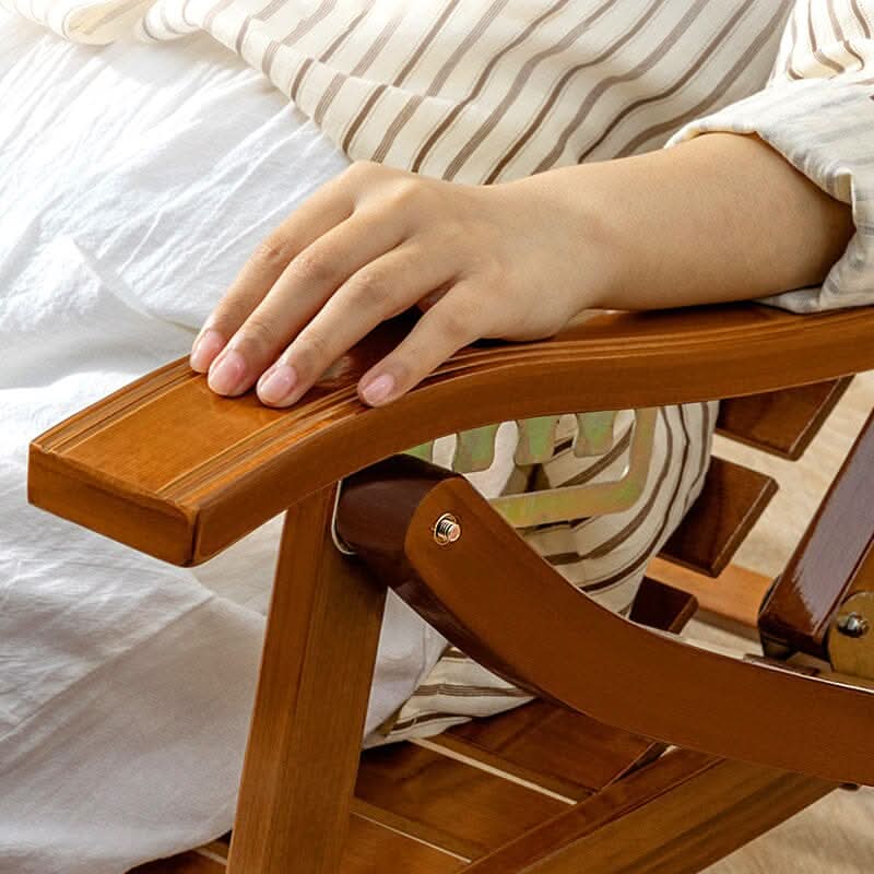 Bamboo Rocking Chair Foldable Recliner