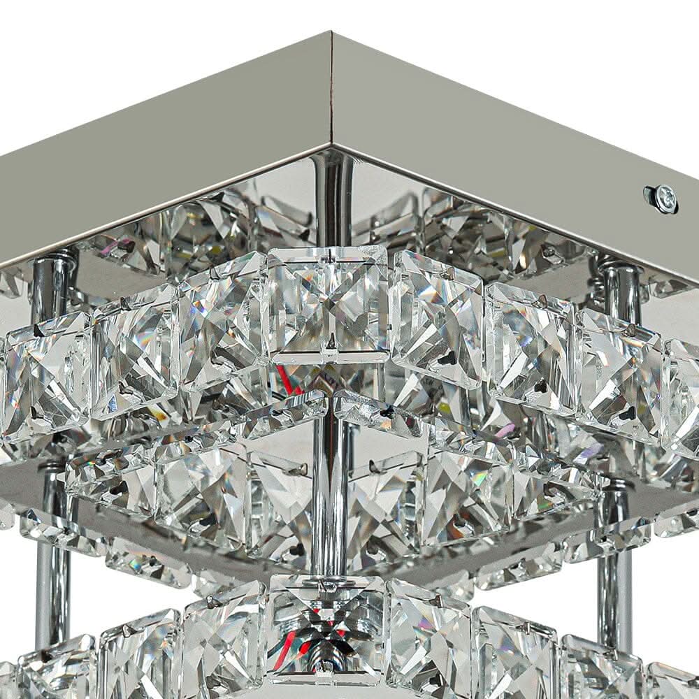 Double Tier Square Crystal Celling Light