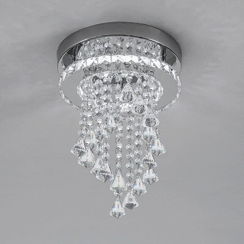 Modern Crystal Ceiling Light with Droplets Cool White