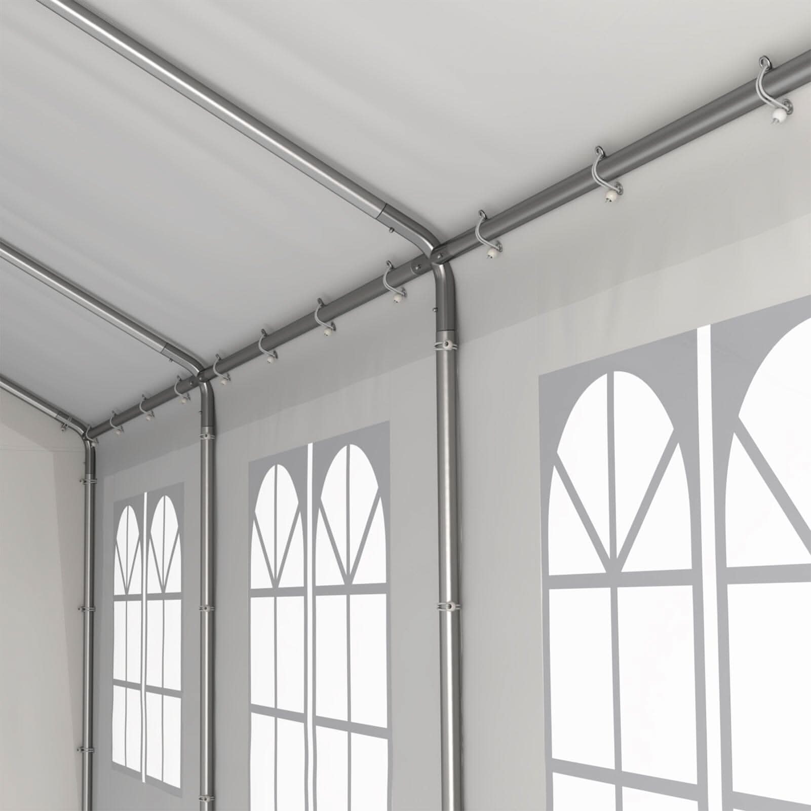 4*6m/4*8m Garden Party Tent with Removable Sidewalls and Doors