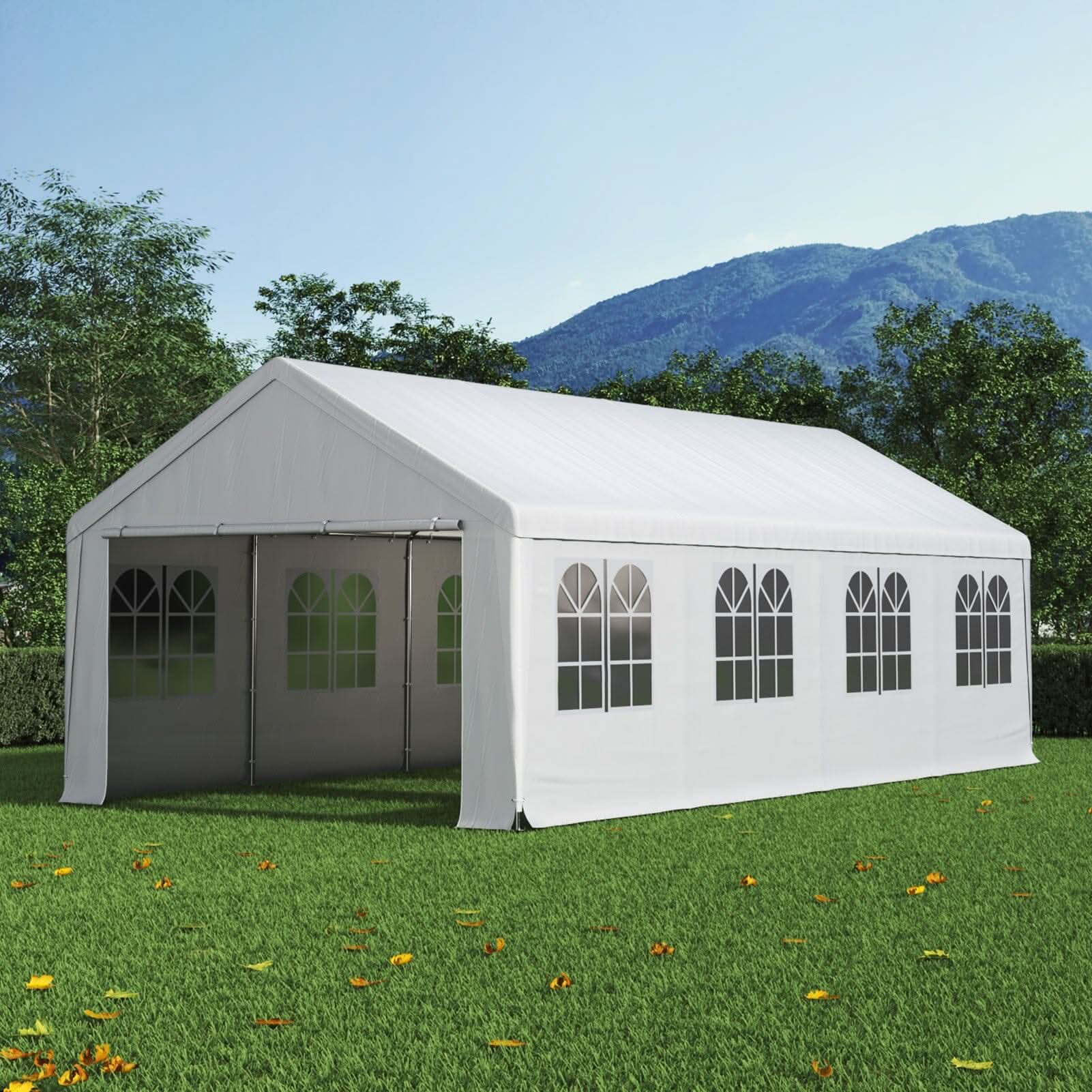 4*6m/4*8m Garden Party Tent with Removable Sidewalls and Doors