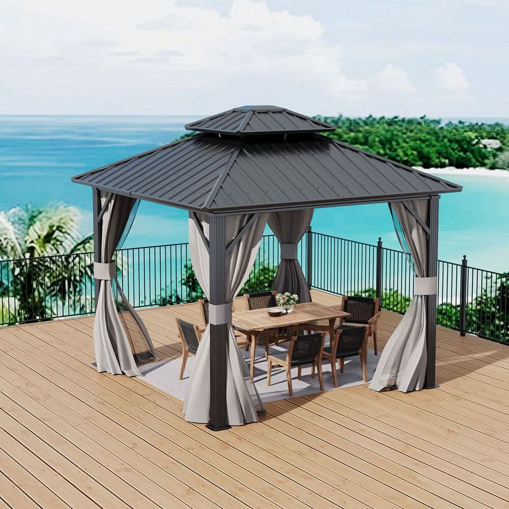 10×10ft/10×12ft Hardtop Patio Gazebo