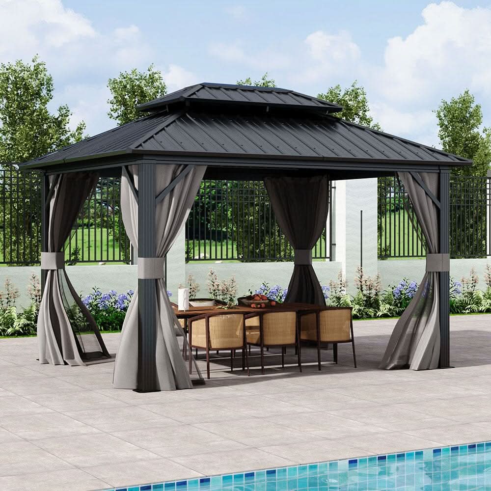 10×10ft/10×12ft Hardtop Patio Gazebo