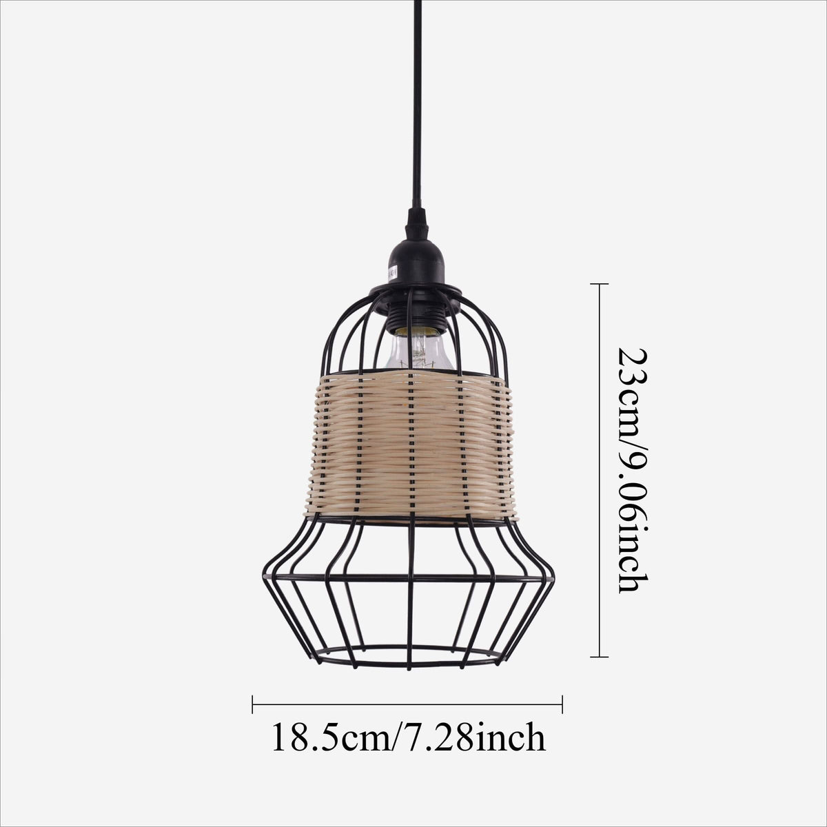 Glyph-Lightsin Basket-Inspired Bar Pendant Light Natural Rattan Pendant Lighting