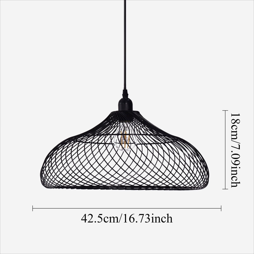 Glyph-Lightsin Industrial Style Black Iron Pendant Light with Spiral Design
