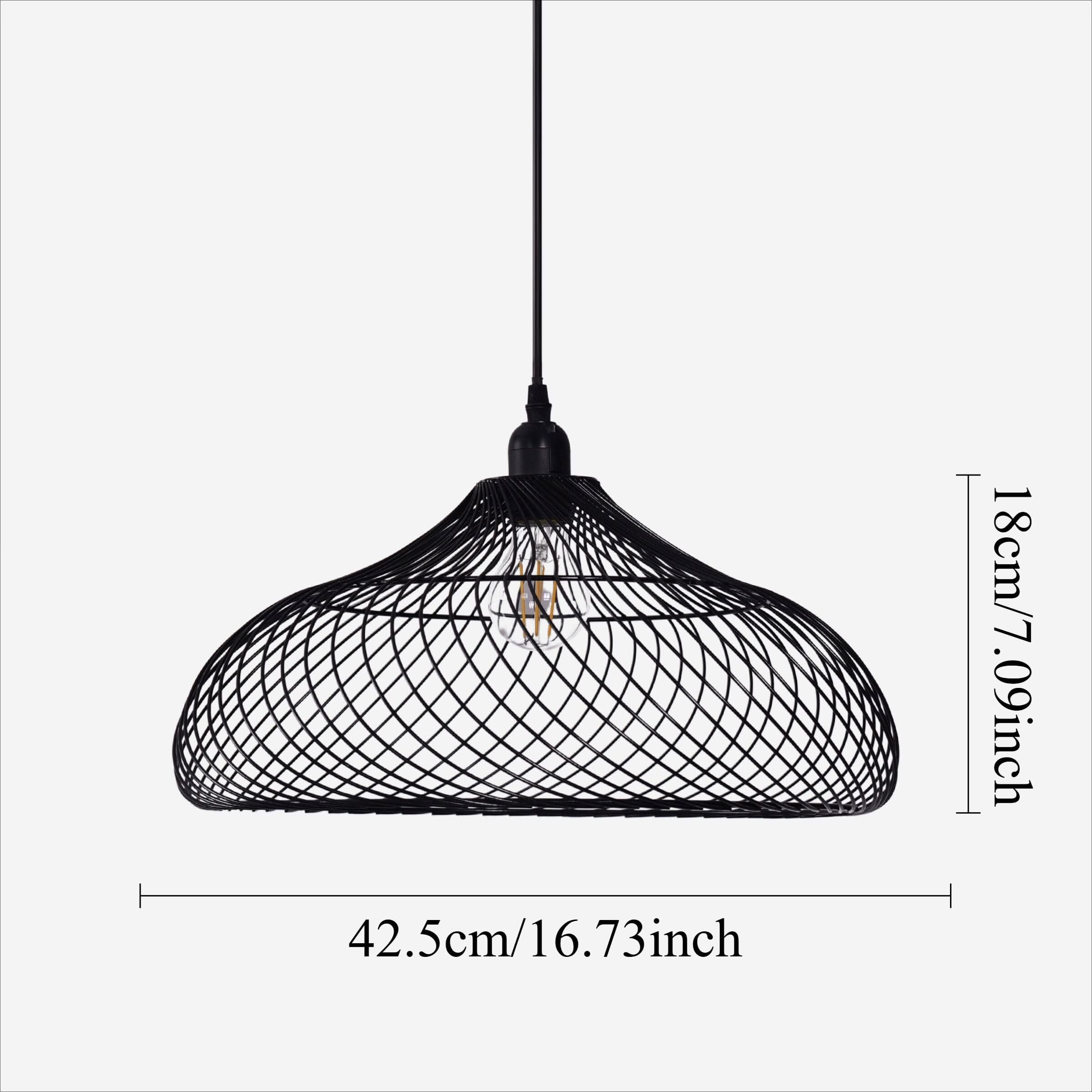Glyph-Lightsin Industrial Style Black Iron Pendant Light with Spiral Design