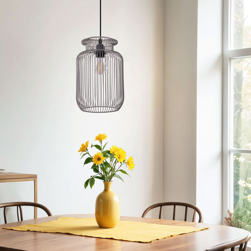 Glyph-Lightsin Sleek Modern Grey Iron Pendant Light for Home Decor
