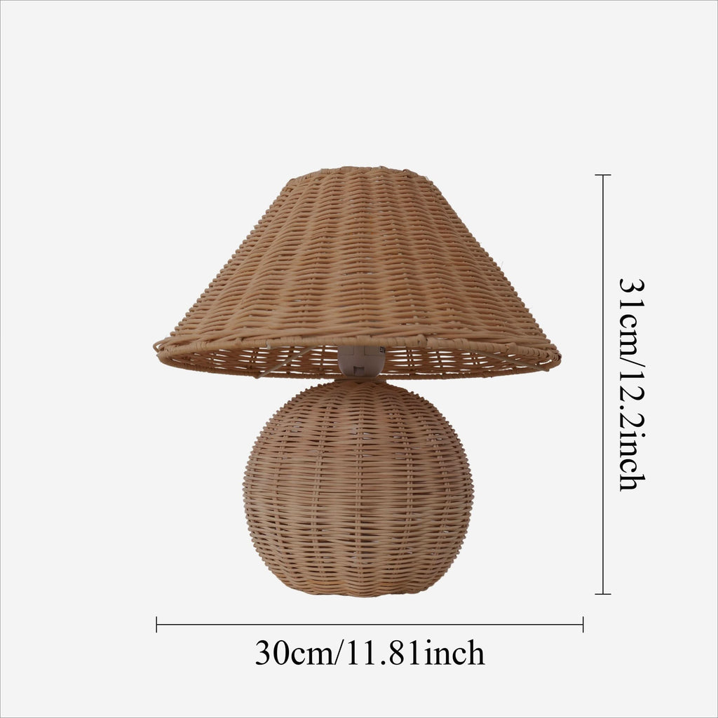 Lightsin Bohemian Rattan Table Lamp Handcrafted Natural Lighting