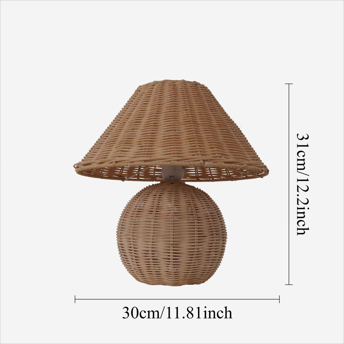 Lightsin Bohemian Rattan Table Lamp Handcrafted Natural Lighting