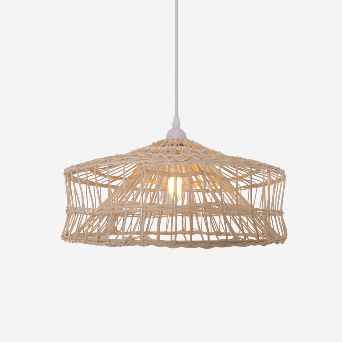 Lightsin NestLine Handwoven Shallow Pendant Lamp