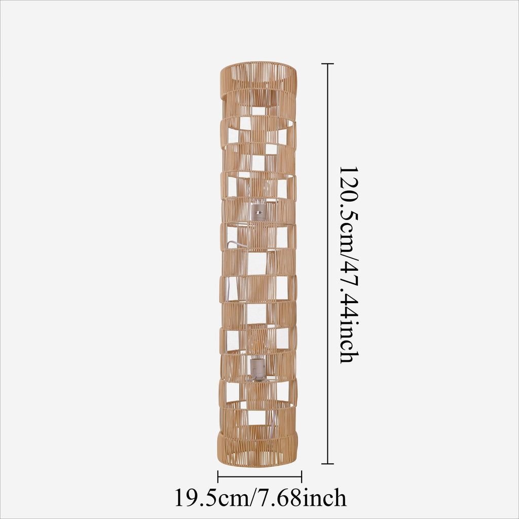 Lightsin Minimalist Square Hollow Rattan Floor Lamp