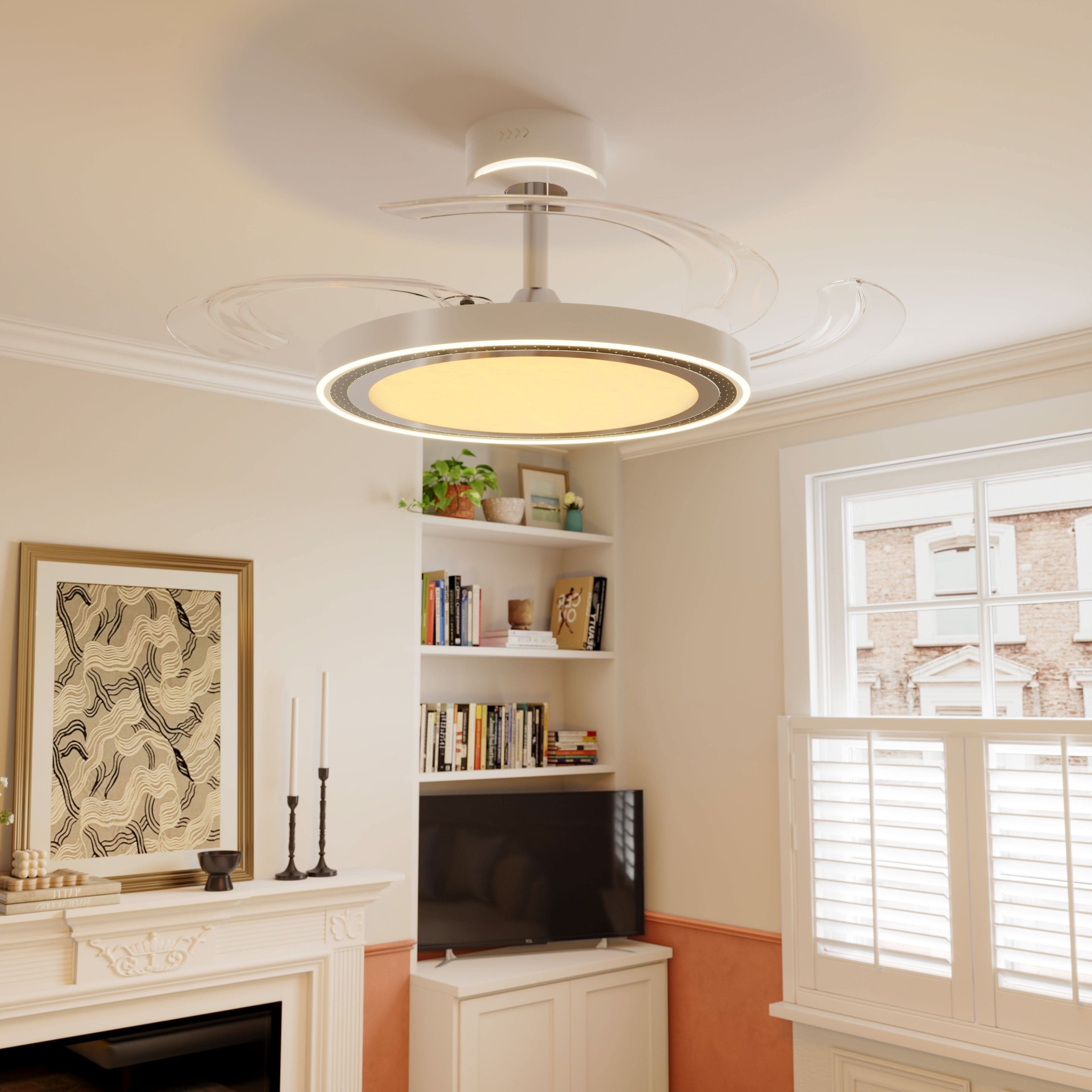 Lightsin 48 Inch Ceiling Fan with Quiet Reversible DC Motor
