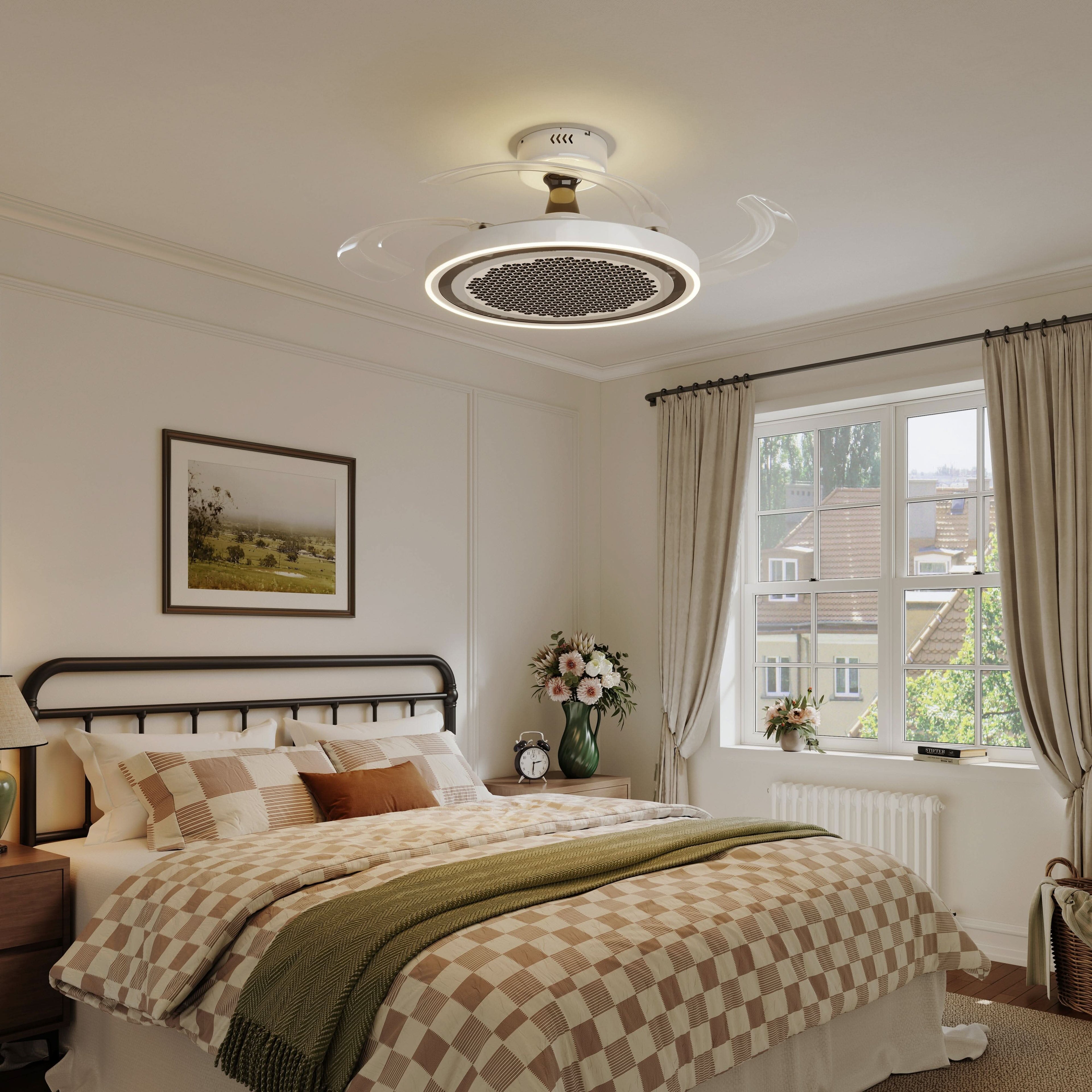 Lightsin 48 Inch Ceiling Fan with Timer and Reversible Motor