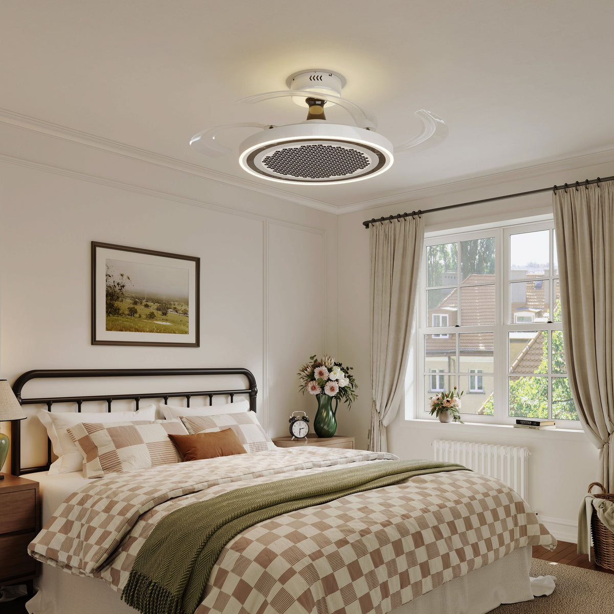 Lightsin 48 Inch Ceiling Fan with Timer and Reversible Motor