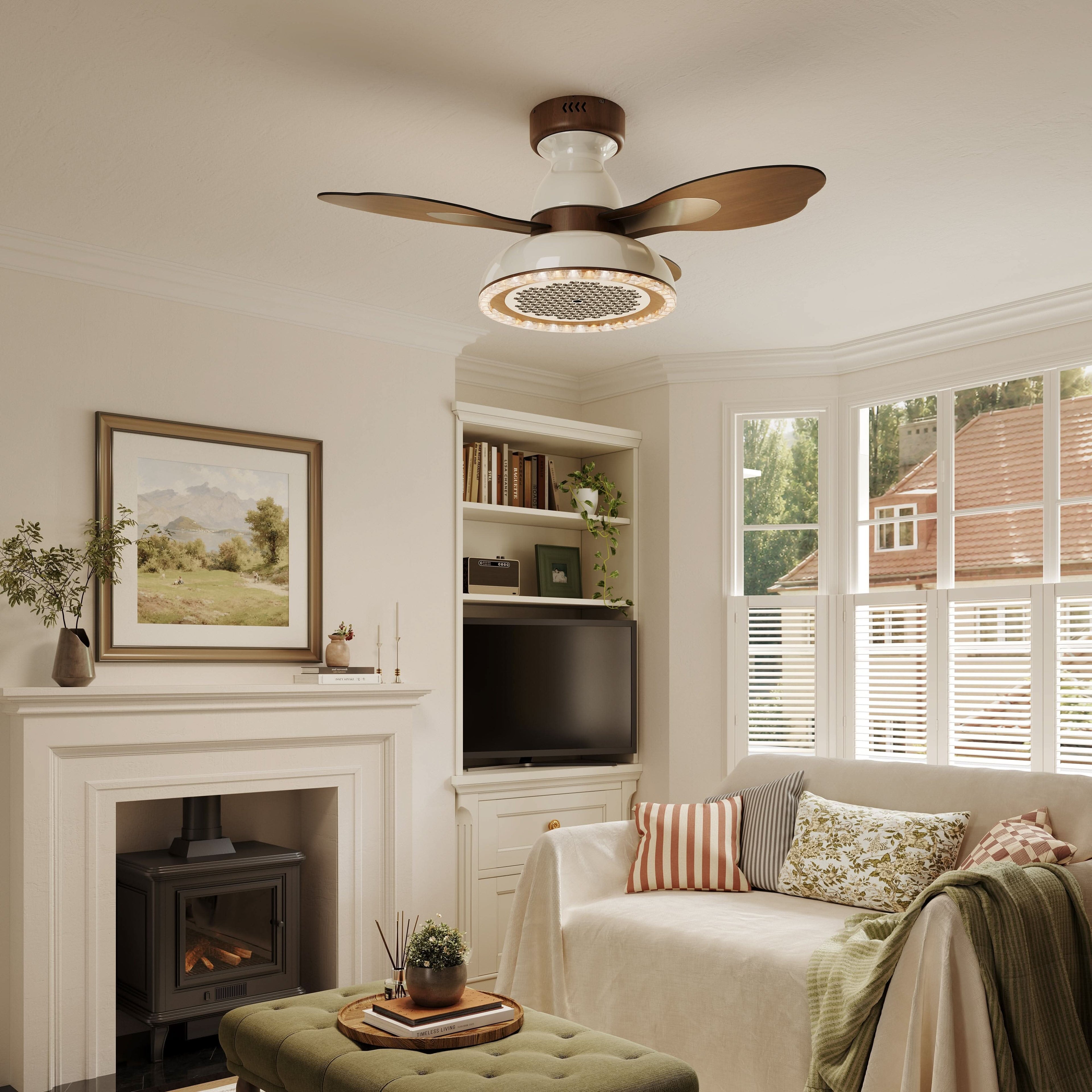 Lightsin 36 Inch Ceiling Fan with Quiet Reversible DC Motor