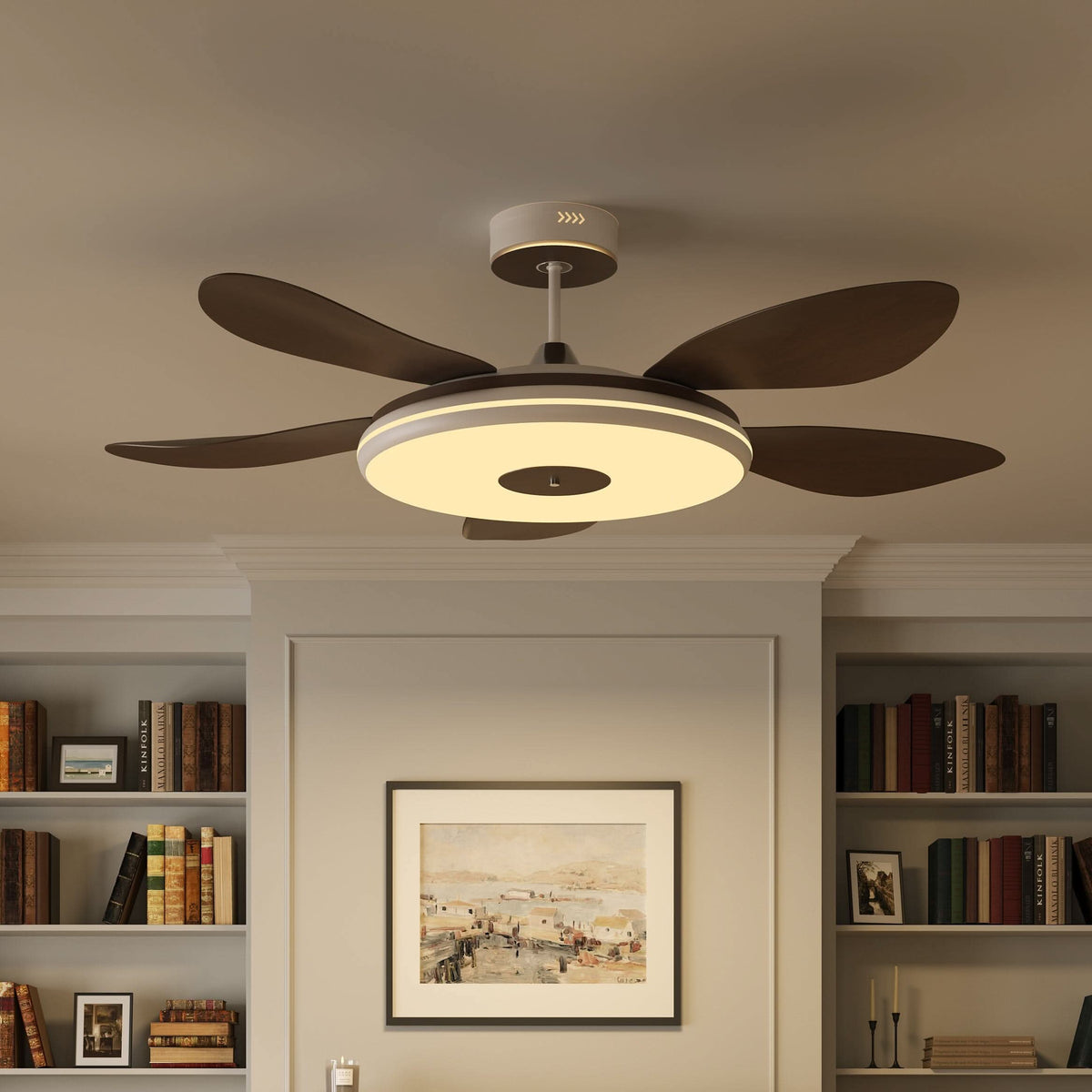 Lightsin 48 Inch Ceiling Fan with Bright LED and Timer Remote