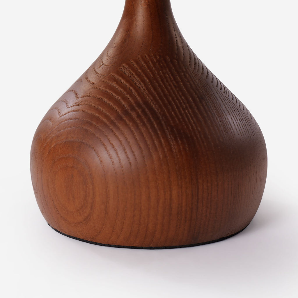Ash Wood Glass Table Lamp