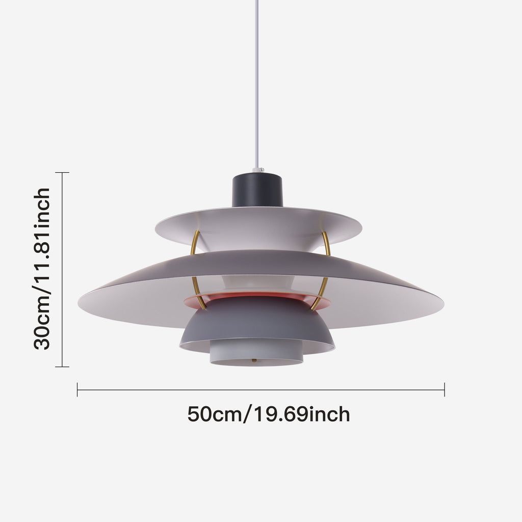 Grey and White Modern Minimalist Pendant Light