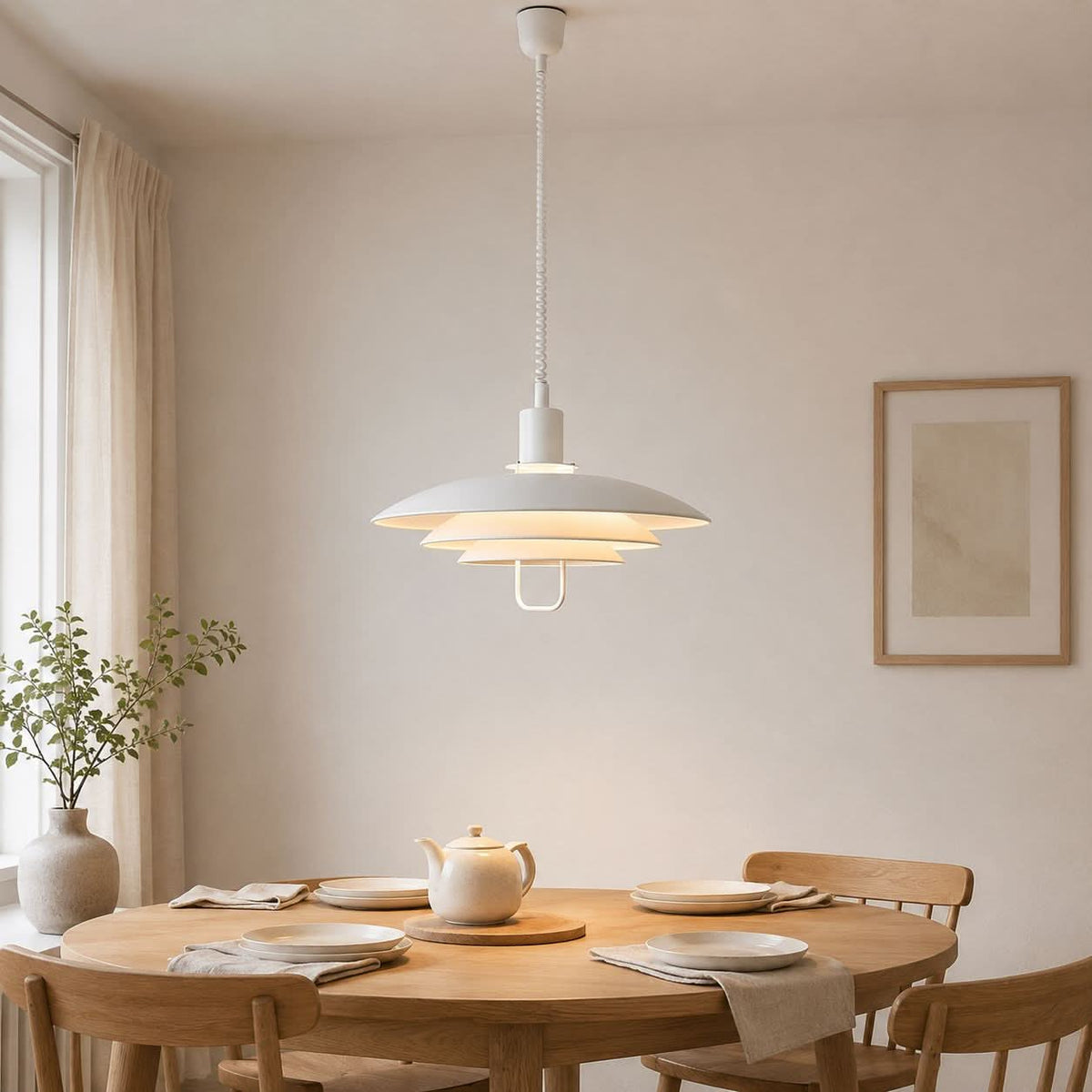 White Modern Minimalist Pendant Light