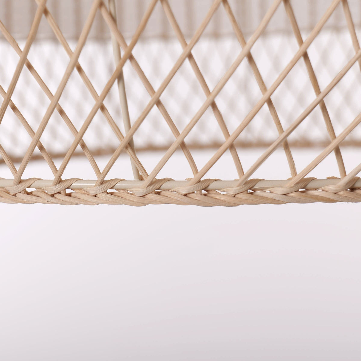 Dewlight-Handwoven Half White Rattan Pendant Light | Kitchen Island Pendant Lamp