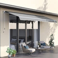 6ft/ 8ft/ 9ft/ 11ft/ 13ft Outdoor Retractable Patio Manual Shelter Awning Canopy for Window and Door