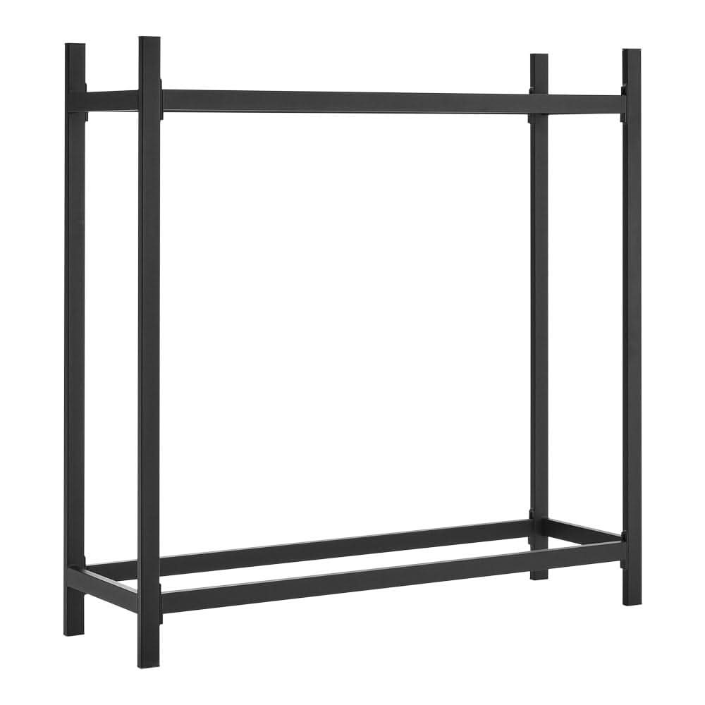 122cm W Iron Black Firewood Logs Holder Indoor Outdoor