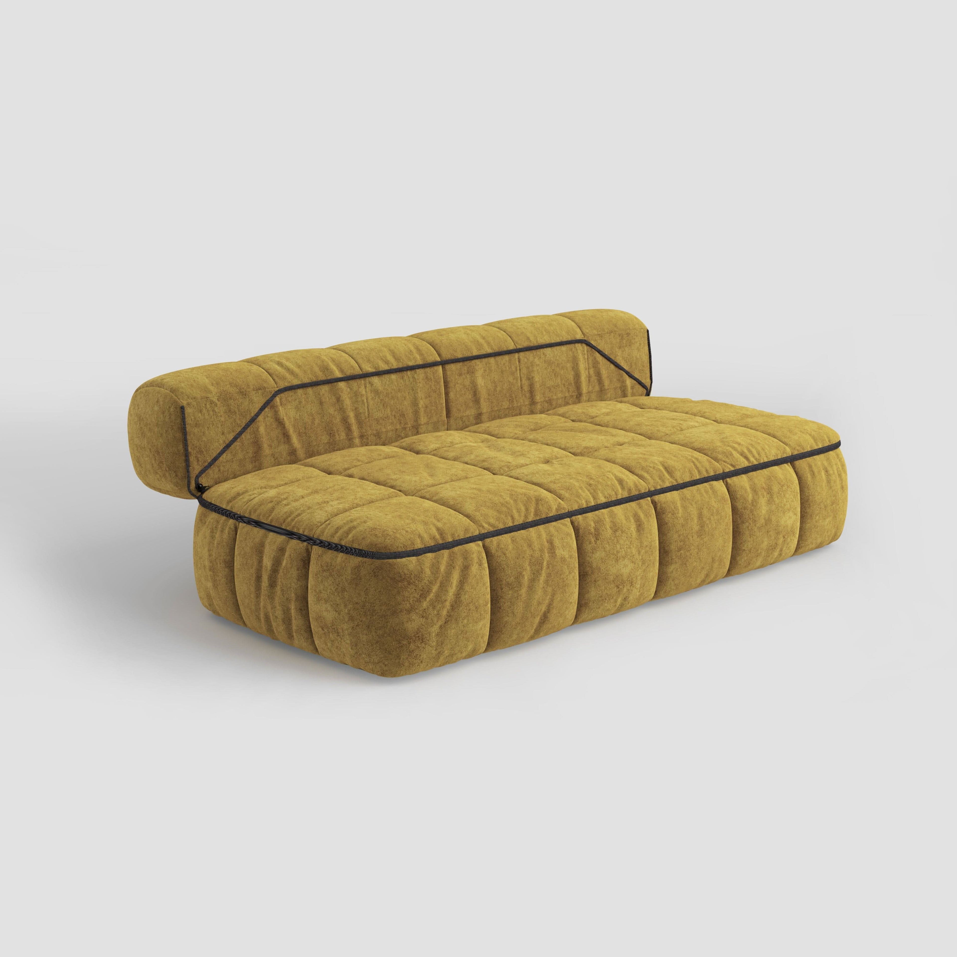 Convertible Sofa Bed with Sleeping Bag Style and Removable Cover