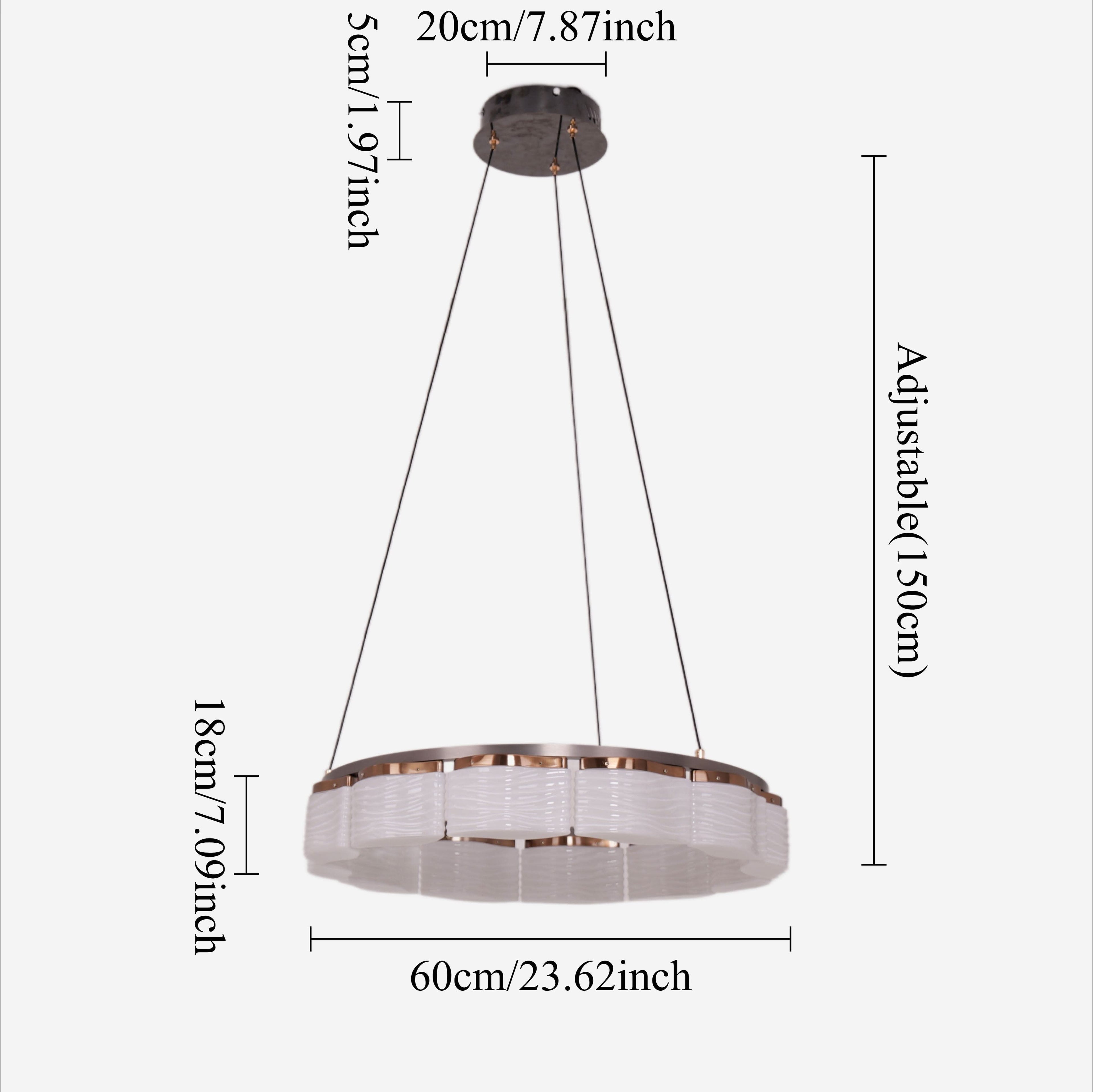 Lightsin Elegant LED Pendant Light with Onyx Glass Shade