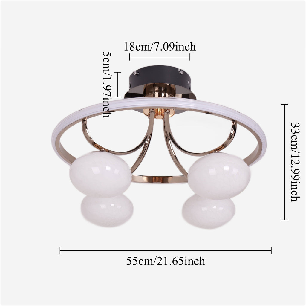 Lightsin Elegant Circular Ceiling Light with Four Orbs