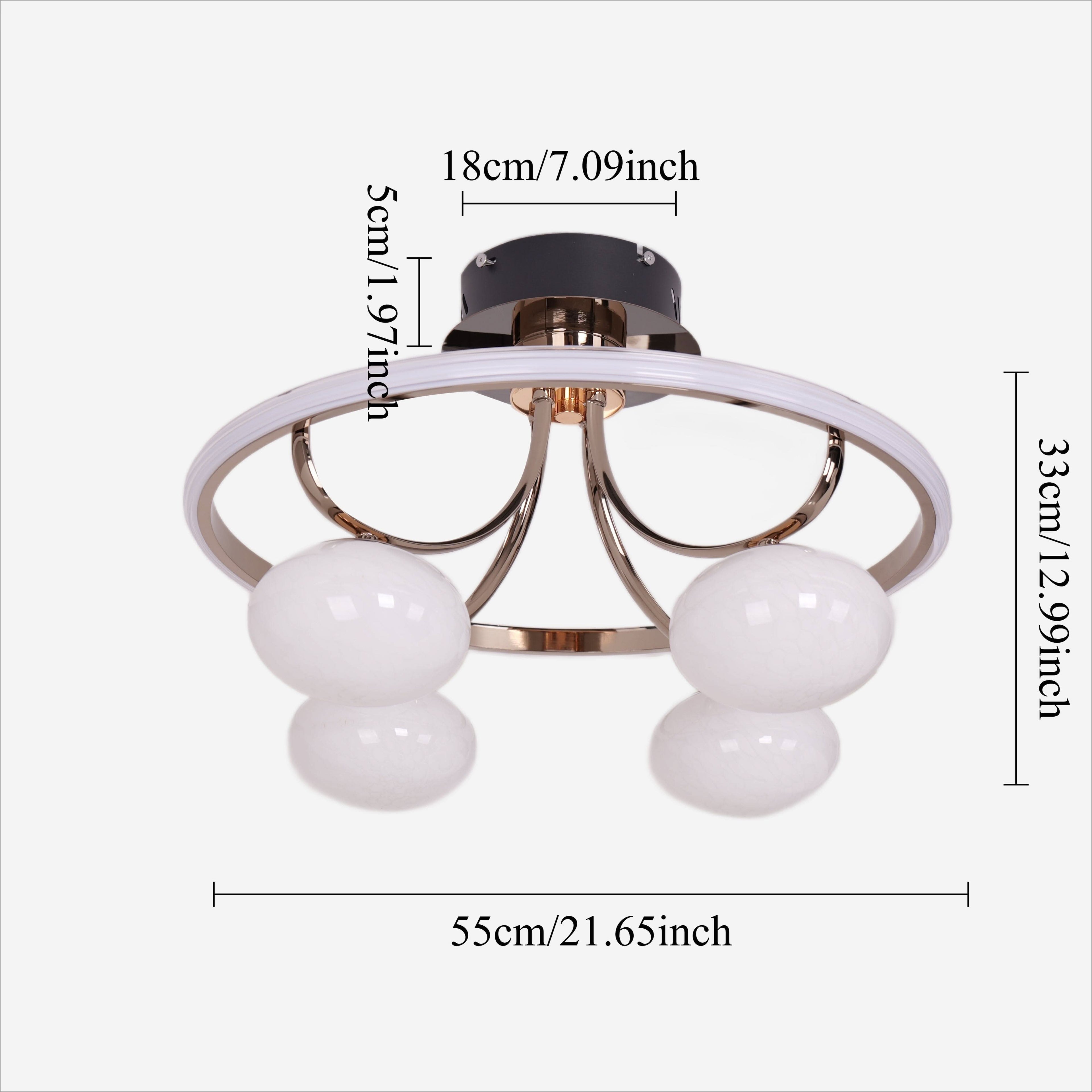 Lightsin Elegant Circular Ceiling Light with Four Orbs