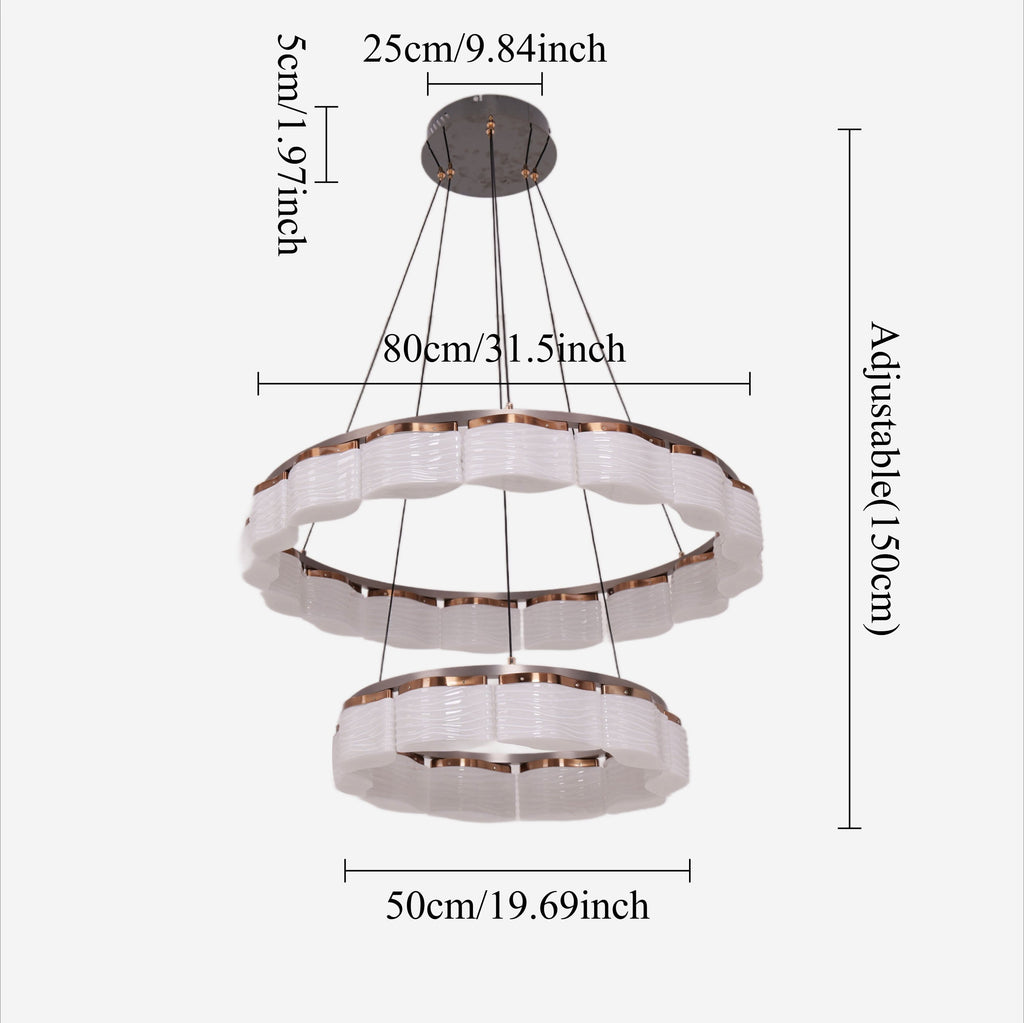 Lightsin Elegant LED Pendant Light with Onyx Glass Shade
