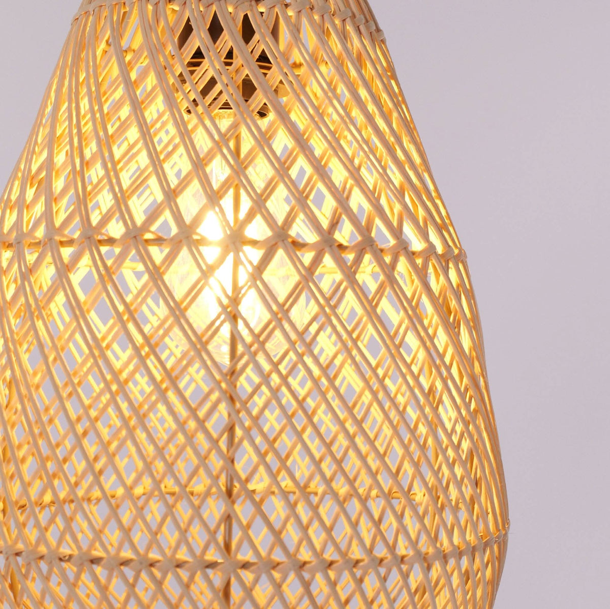 Lightsin Eco-Friendly Rustic Rattan Pendant Light For Home Decor