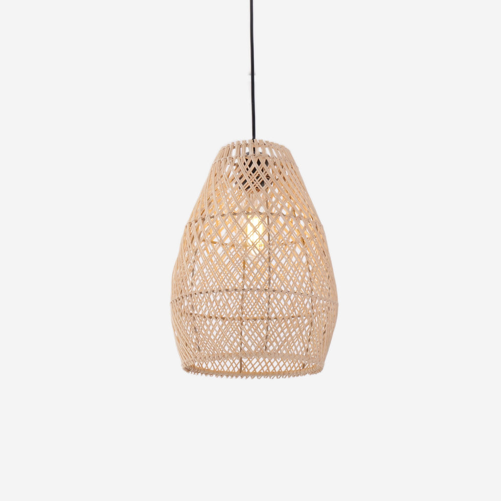 Lightsin Eco-Friendly Rustic Rattan Pendant Light For Home Decor