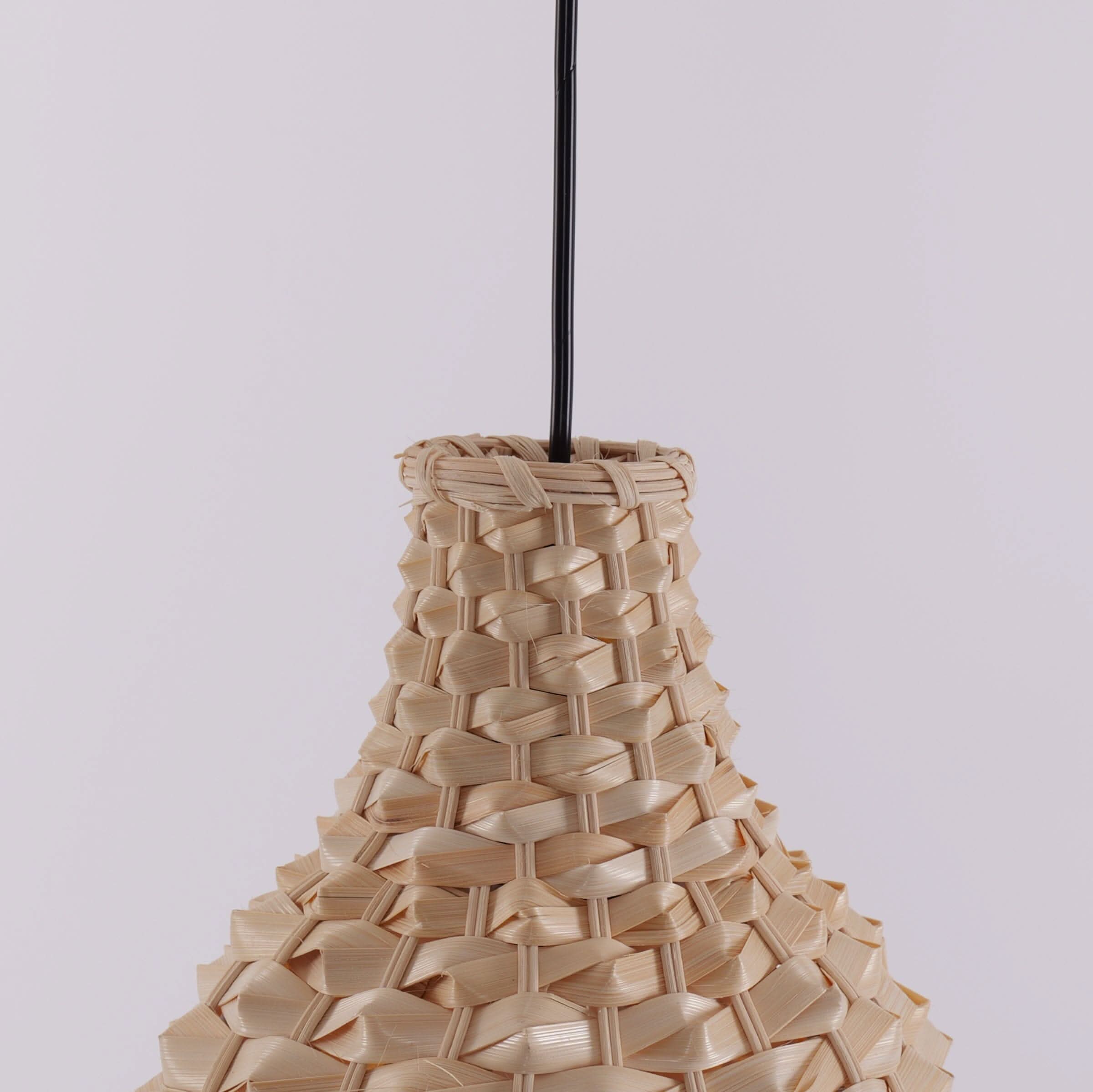 Lightsin Bamboo Hand-Weaving Pendant Light Natural Art Lighting Fixture