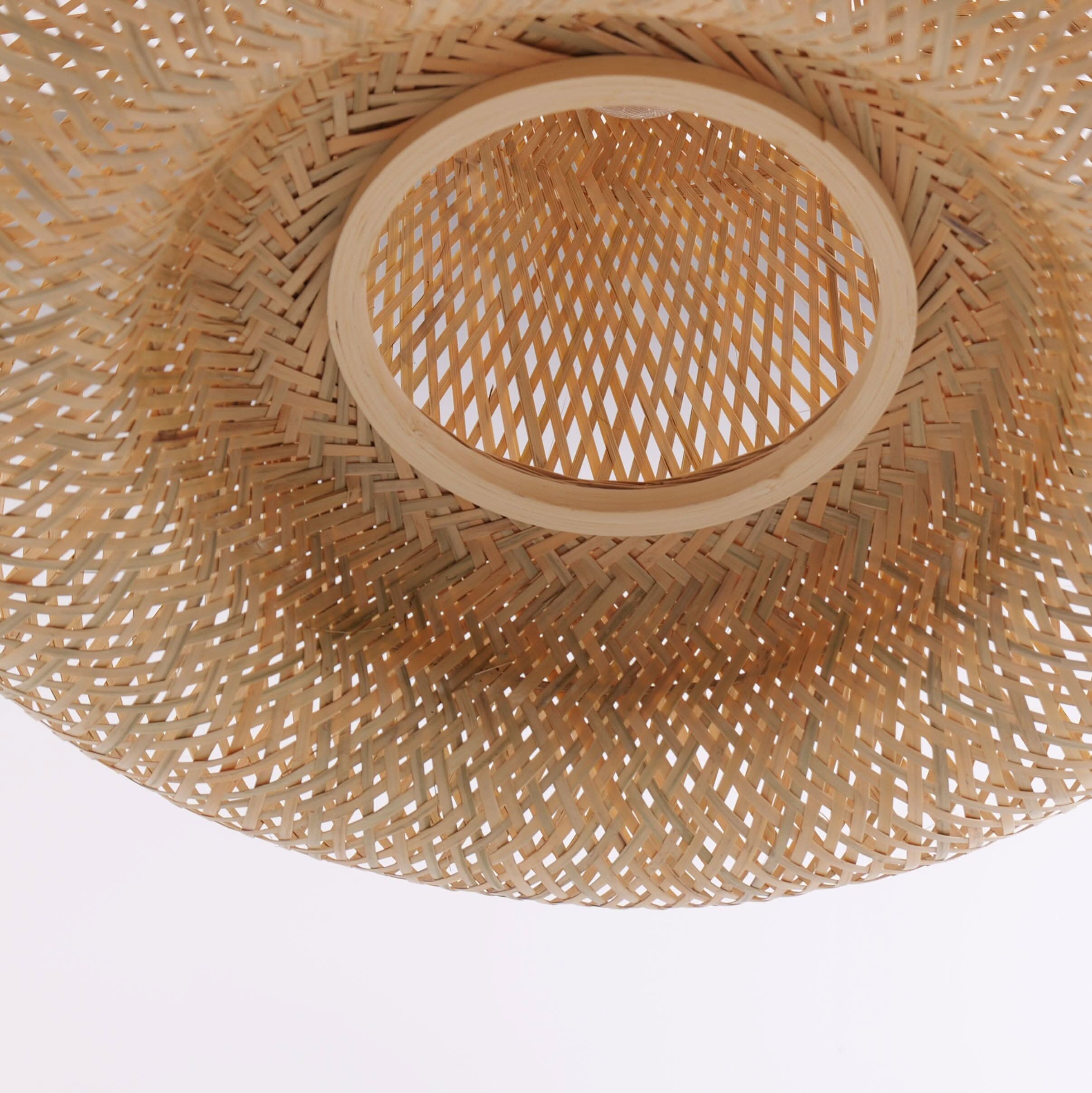 Lightsin Gourd Bamboo Pendant Light – Handwoven Eco-Friendly Ceiling Light for Living Room & Kitchen Decor