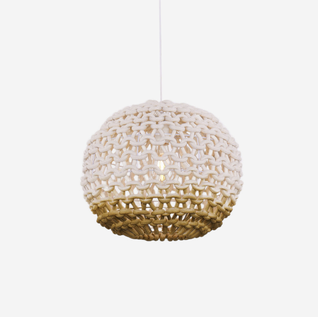 Lightsin Pendant Ceiling Light with Artisanal Globe-Shaped Cotton Rope for Natural Elegance