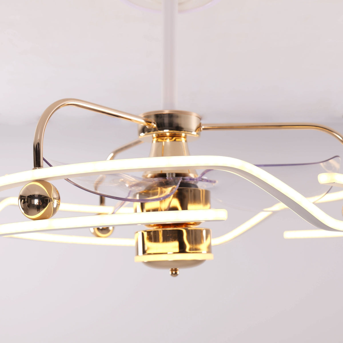 Lightsin Modern Ceiling Fan Light with Remote Control Low-Noise Adjustable Fan Light