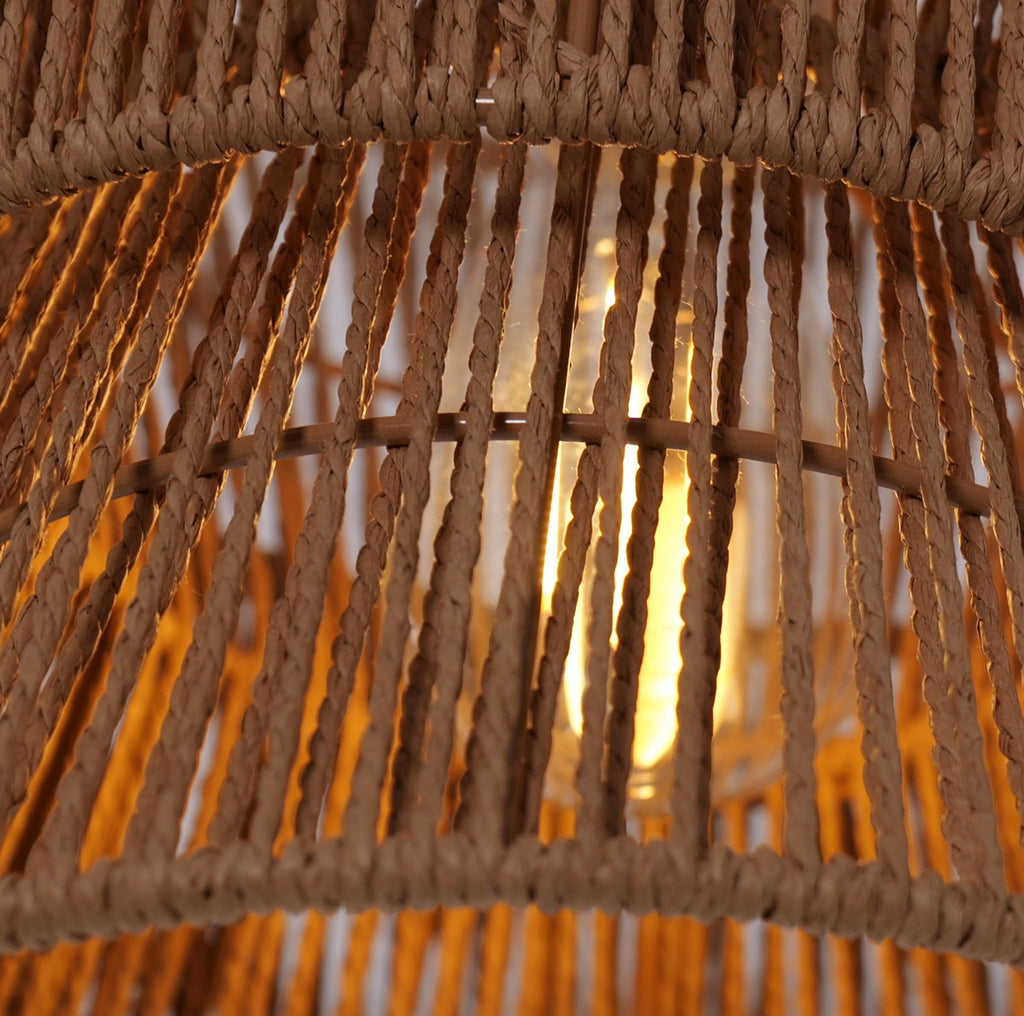 Lightsin Artisanal Handwoven Eco-Friendly Circular Pendant Light