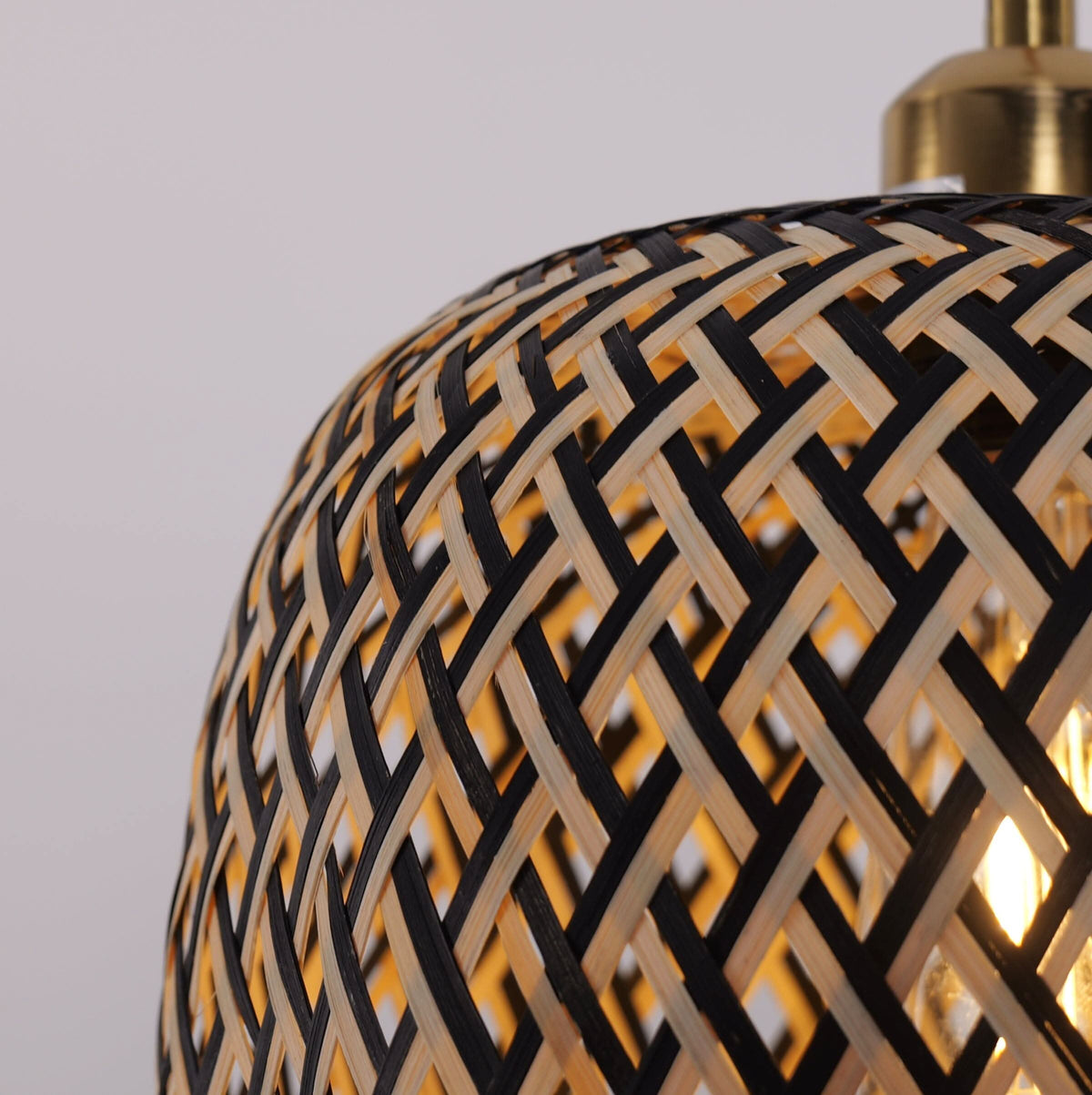 Lightsin Geometric Black Bamboo Pendant Light
