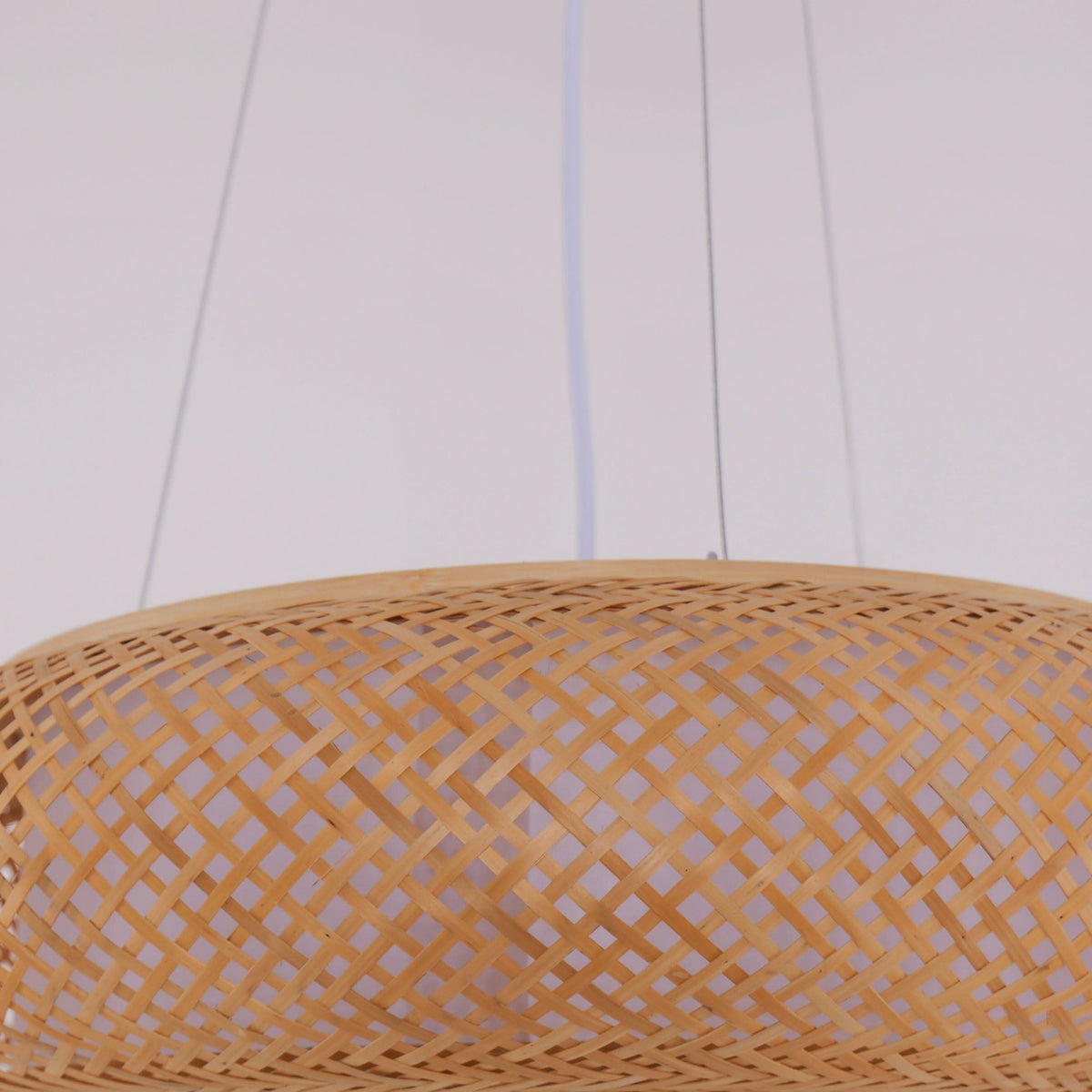 Lightsin Lutta-Handwoven Bamboo Pendant Light for Kitchen Island or Living Room