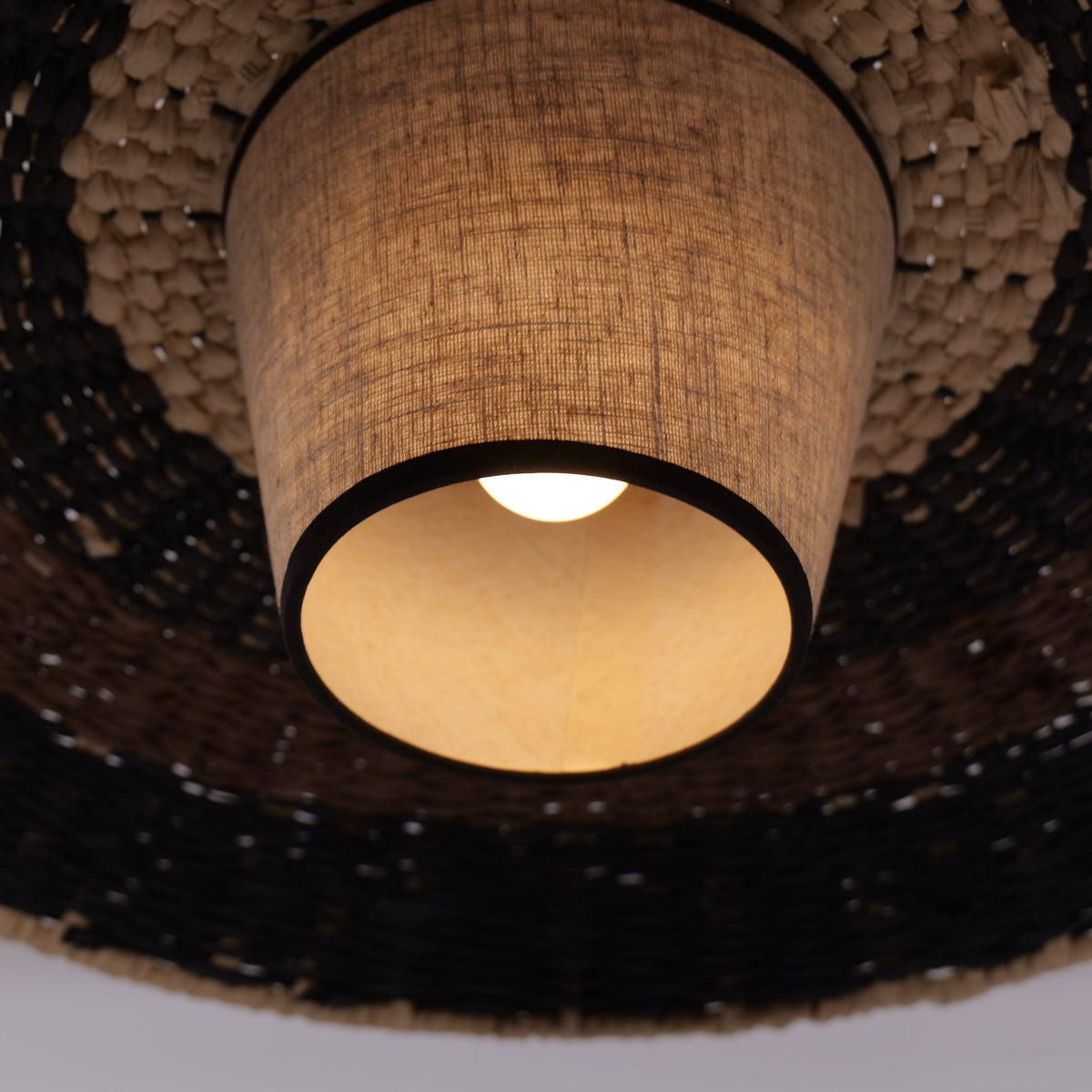Lightsin Stylish Two-Tone Handwoven Pendant Light Fixture