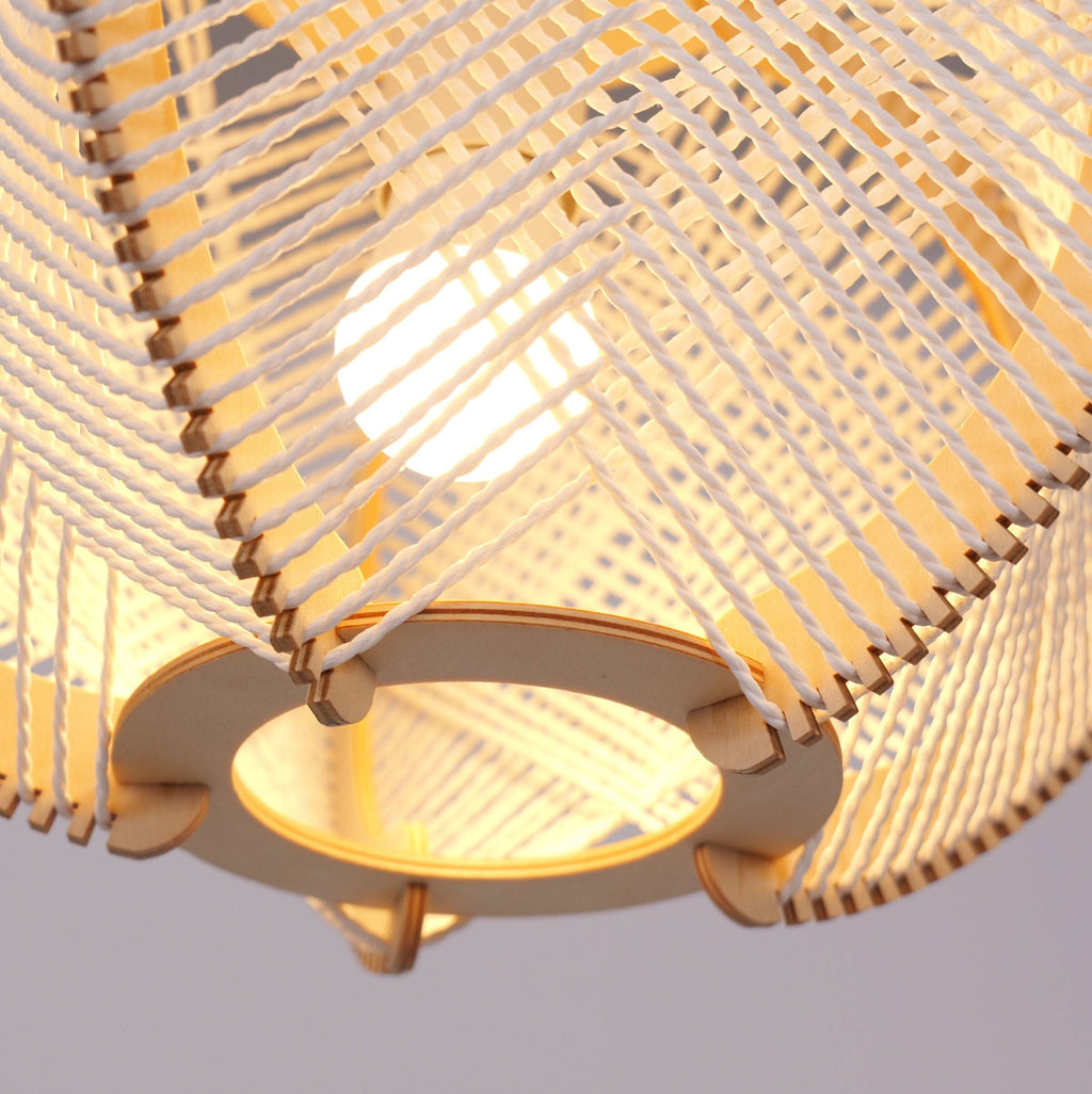 Lightsin Charming Ceiling Light Rustic Elegance with Paper Rope
