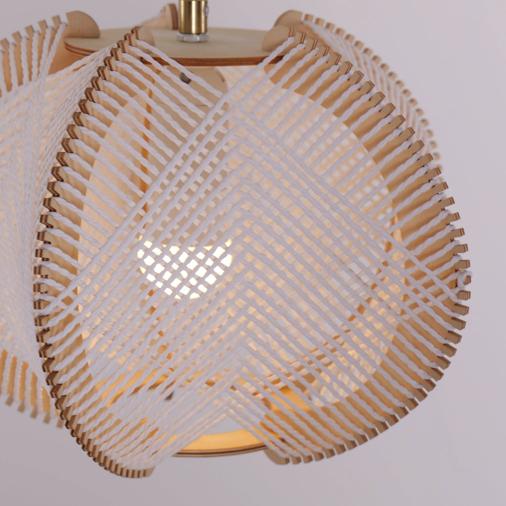 Lightsin Charming Ceiling Light Rustic Elegance with Paper Rope
