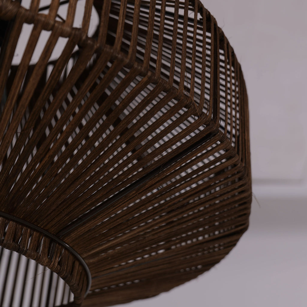 Lightsin Rattan Pendant Light for Modern Boho Interiors – Handwoven Kitchen Island Pendant Light for Living Room, Dining, and Bathroom Ceiling Lighting
