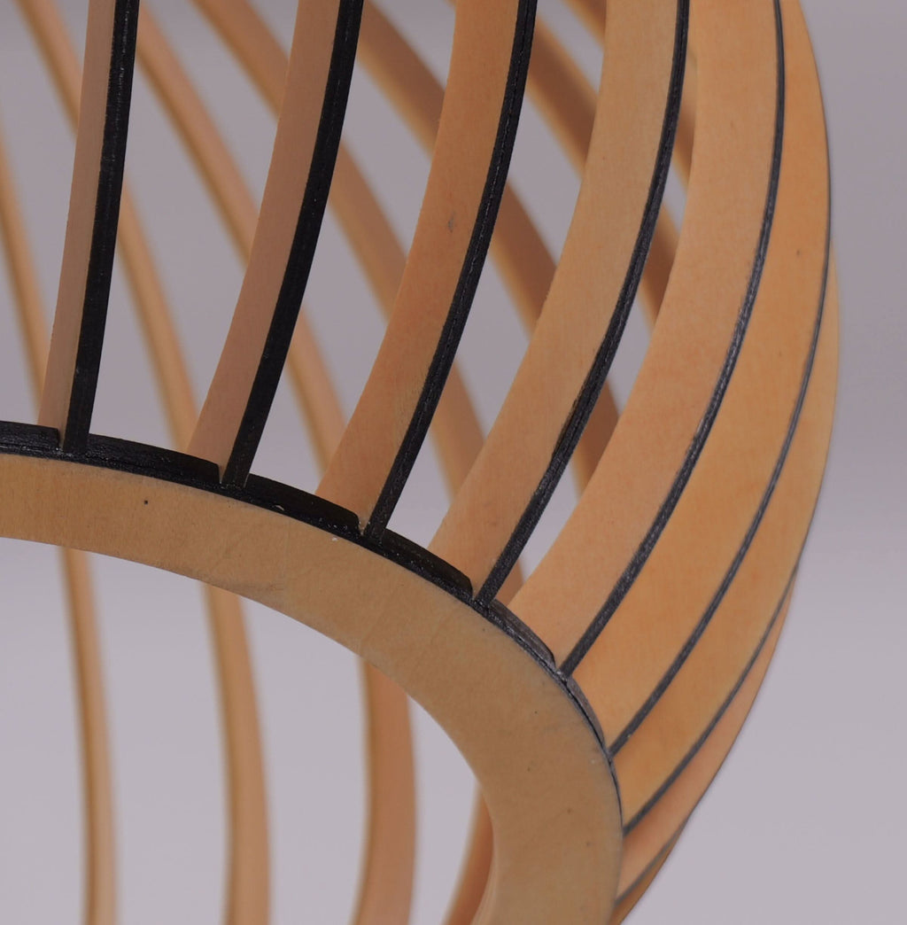 Lightsin Shadome-Scandinavian LED Wooden Birdcage Pendant Light