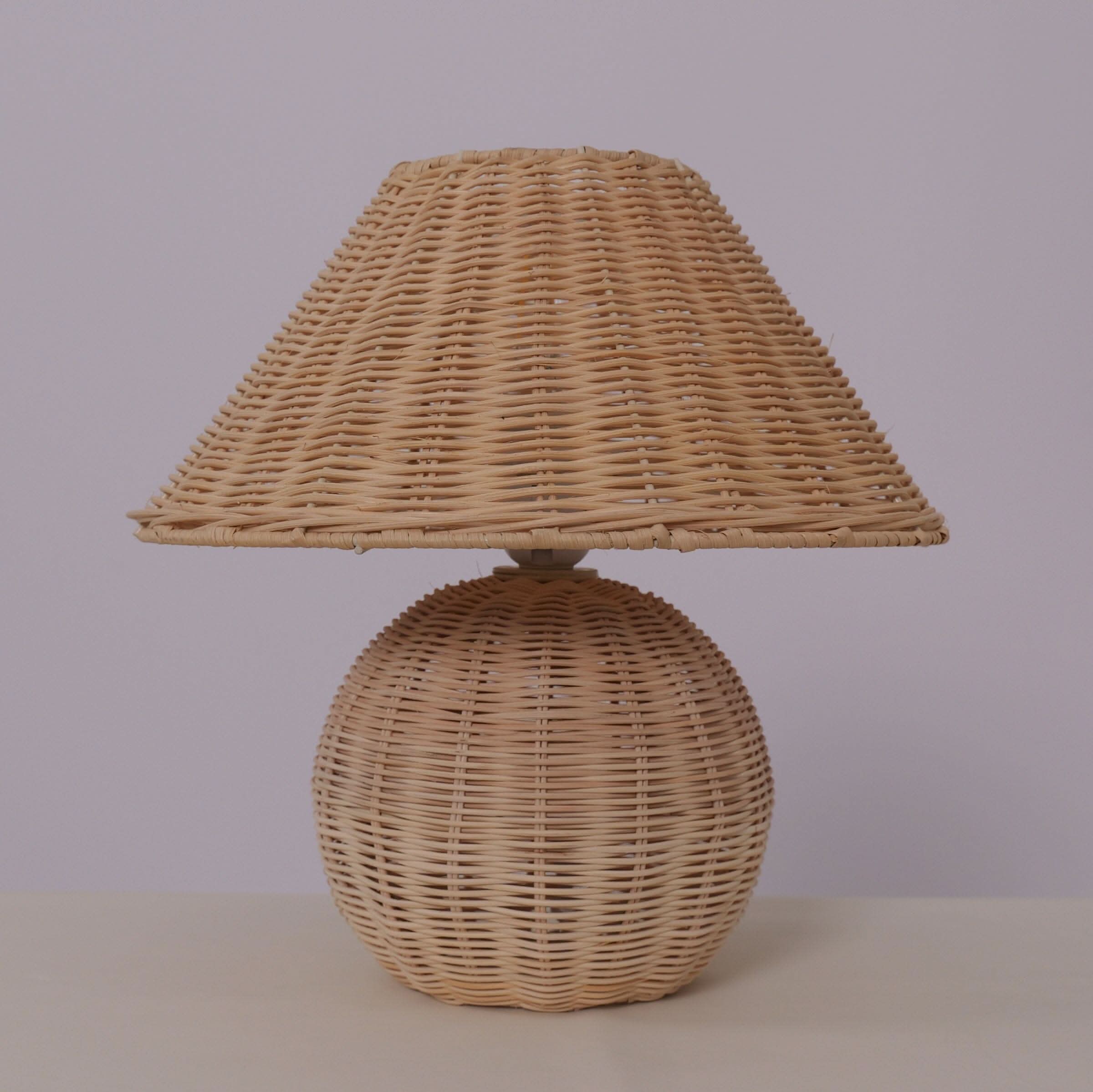Lightsin Bohemian Rattan Table Lamp Handcrafted Natural Lighting
